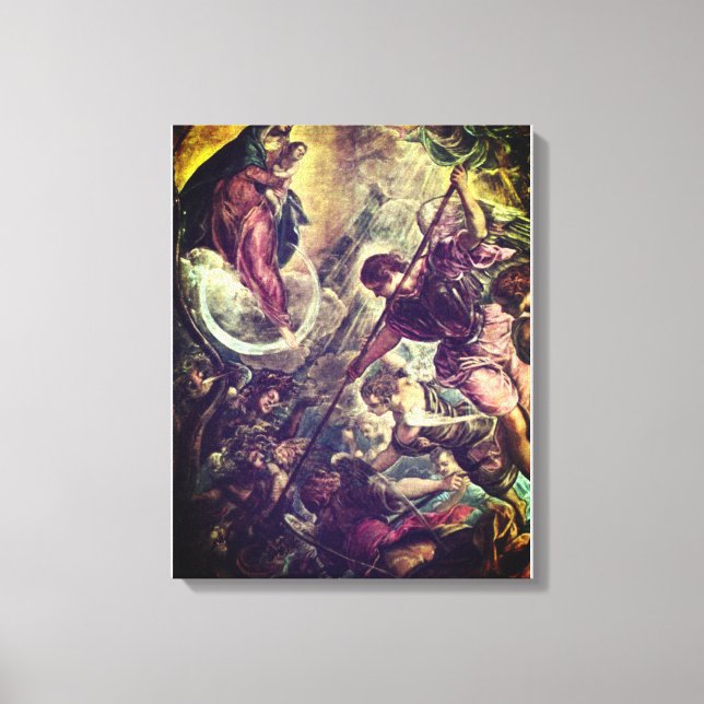 Tintoretto Crescent Moon Madonna Maria Apocalypse Canvastryck (Framsida)