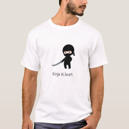 Tiny Arg Ninja vid Heart T Shirt