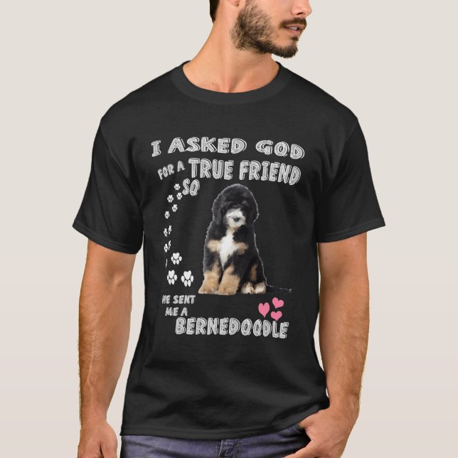 Tiny Bernedoodle Gifts Bernese Mountain Poo Mini B T Shirt (Framsida)