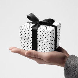 Tiny Black Polka dots Presentpapper