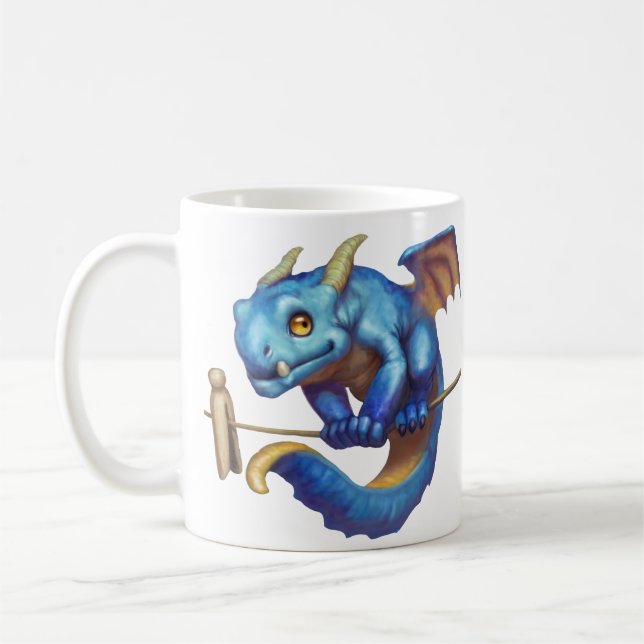 Tiny Blue Dragon Kaffemugg (Vänster)