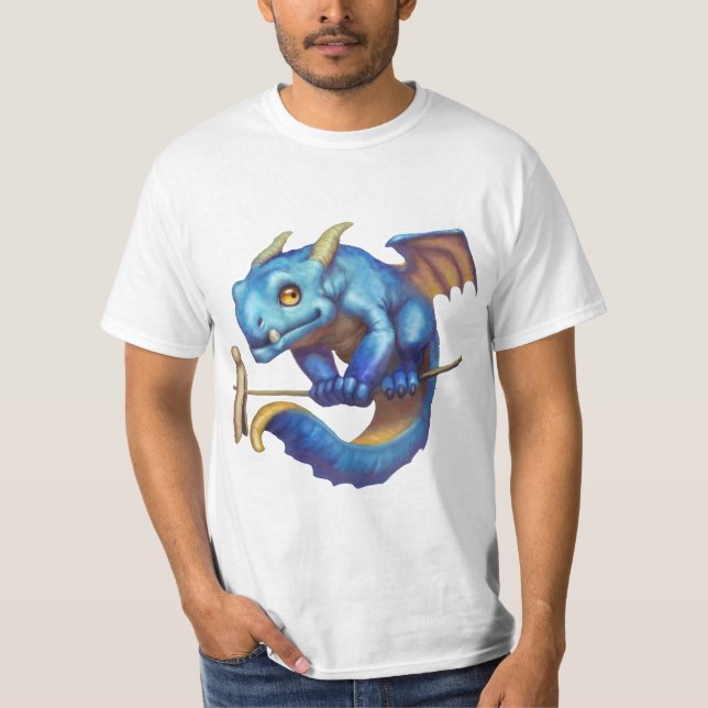 Tiny Blue Dragon T Shirt (Framsida)