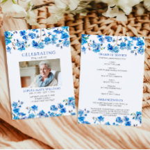 Tiny Blue Wildblommors Funeral Order of Service