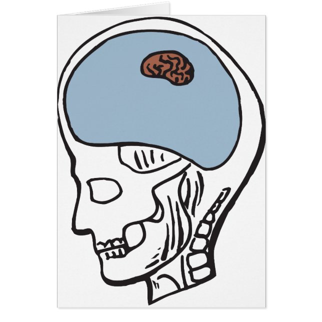 Tiny Brain Hälsningskort (Framsidan)