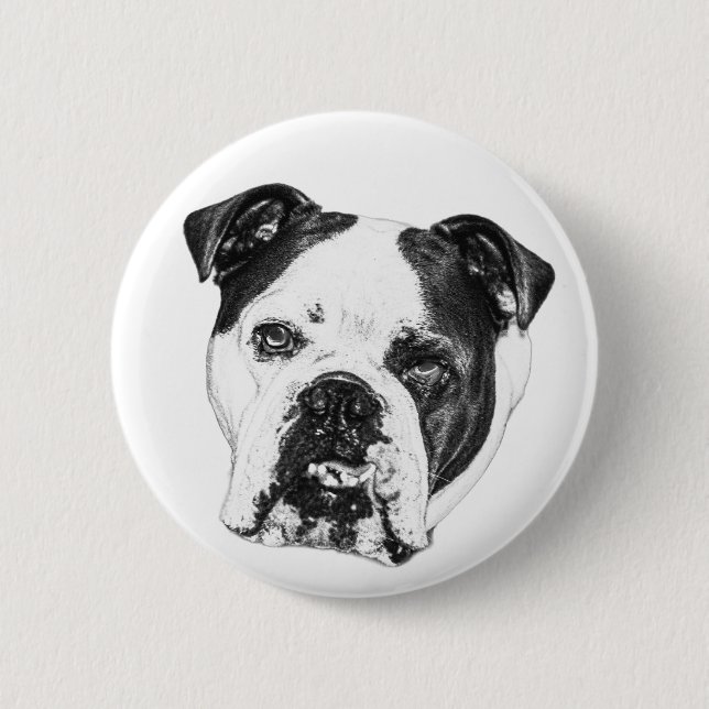 Tiny Bulldog Cheer Pin Knapp (Framsida)