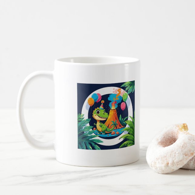 Tiny but Mighty – Editable Dinosaur Mug Kaffemugg (Med munk)