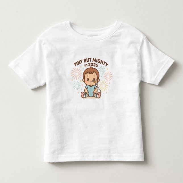 Tiny But Mighty in 2026 Cute Special Needs New Yea T Shirt (Framsida)