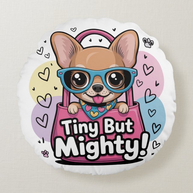 Tiny but Mighty Rund Kudde (Framsidan)