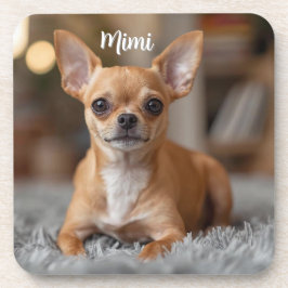 Tiny Chihuahua Personlig Beverage Coaster Set Underlägg
