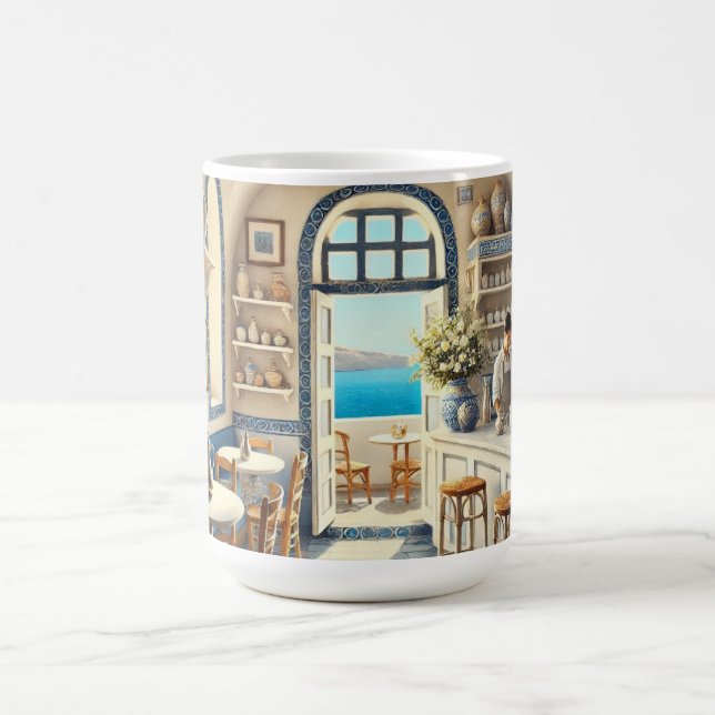 Tiny Coffeeshop i Santorini Kaffemugg (Center)