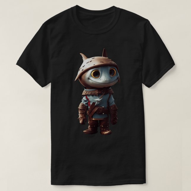 Tiny Cute Adsible Shark Autumn Baby Anthropomorph T Shirt (Design framsida)