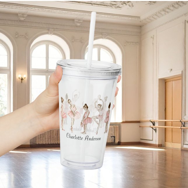 Tiny Dancer Balettdansös Rosa Flickors Födelsedag Take Away Mugg (Skapare uppladdad)