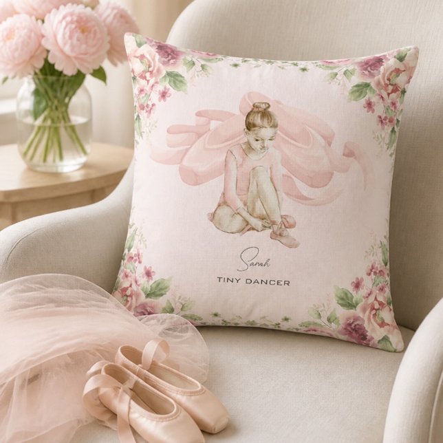 Tiny Dancer Ballerina Personlig Kuddthrow Pillow b Kudde (Skapare uppladdad)
