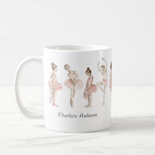 Tiny Dancer Ballerina Rosa Flickor Födelsedag Kaffemugg