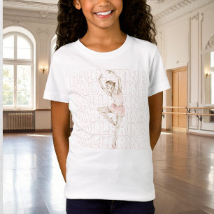 Tiny Dancer Ballerina Rosa Flickor Födelsedag T Shirt