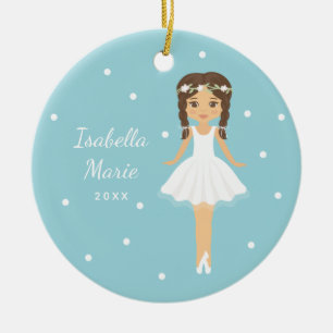 Tiny Dancer Blue Ballerina Ballet Dancer jul Julgransprydnad Keramik