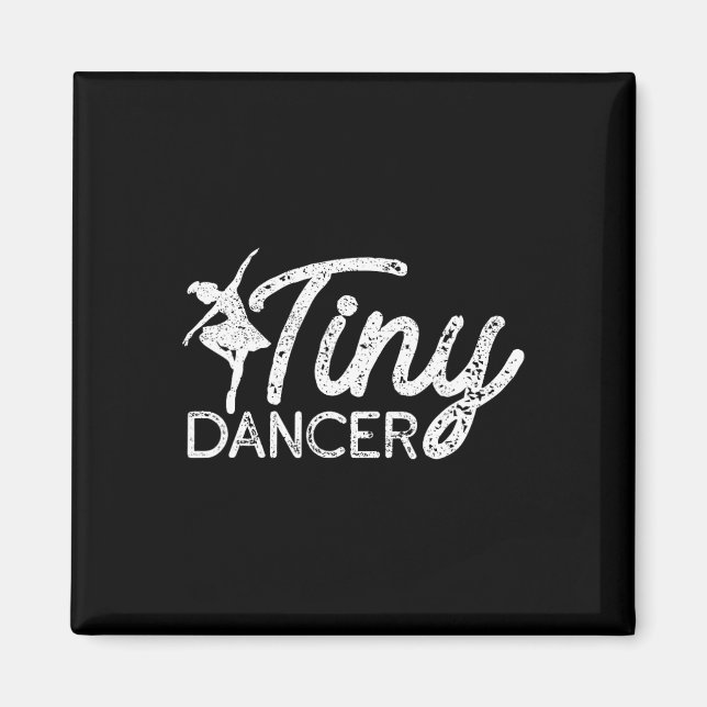 Tiny Dancer Cute Dance Boys Girls Salsa Ballet Dan Magnet (Framsidan)
