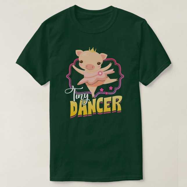 Tiny Dancer Gris Oink Ballet Premium T Shirt (Design framsida)