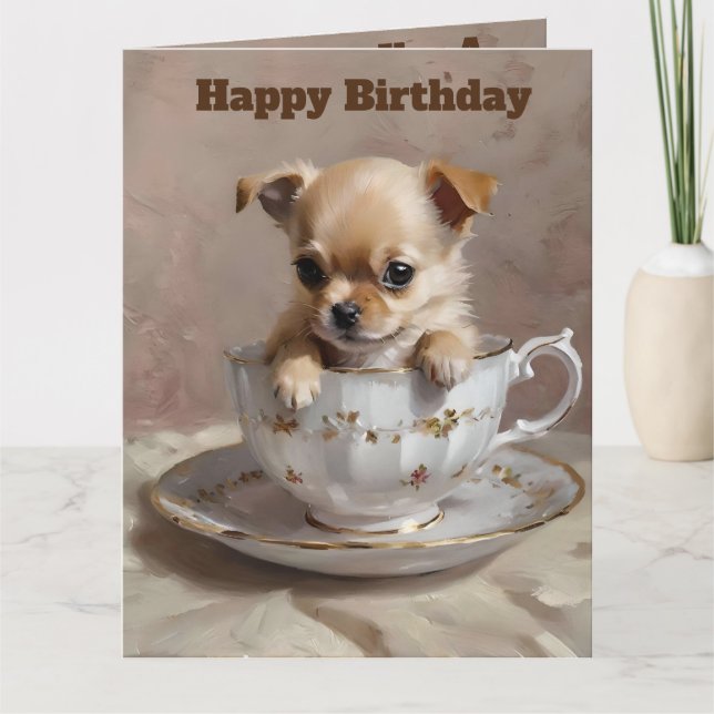 Tiny Delight: Chihuahua-valp i tekopp,  Kort (Framsida)