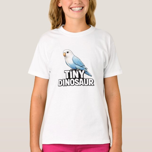 Tiny Dinosaur Lovebird T Shirt (Framsida)