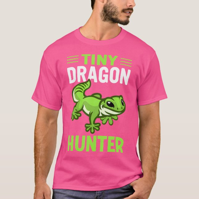 Tiny Dragon Hunter I Gecko T Shirt (Framsida)