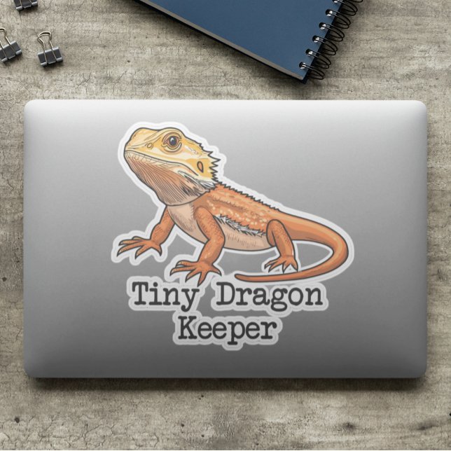 Tiny Dragon Keeper Bearded Dragon Klistermärken (Skapare uppladdad)