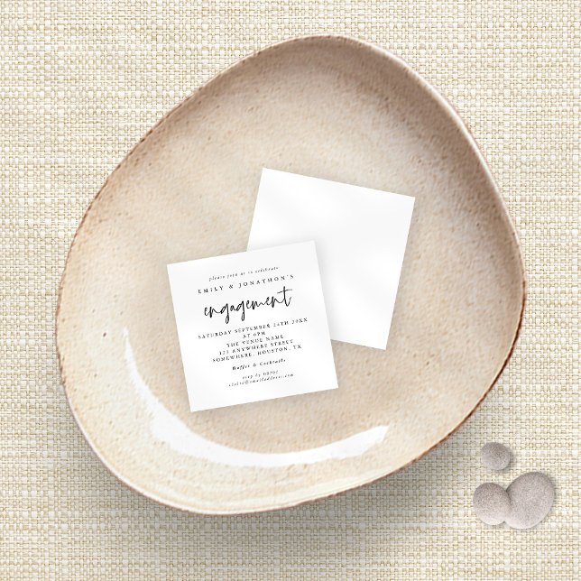 TINY| Enkel svart-vit inbjudan för bröllop eller f (Skapare uppladdad)