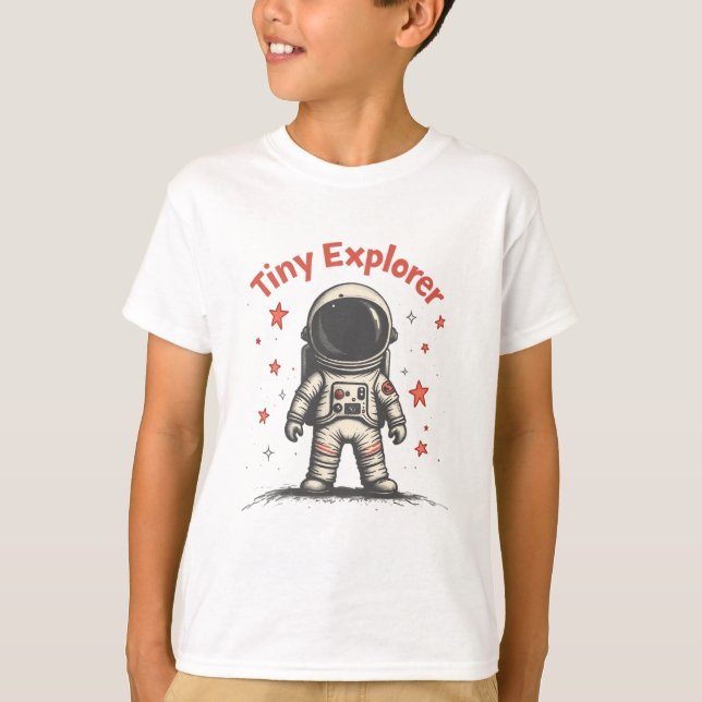 Tiny Explorer: Space Äventyr T Shirt (Framsida)