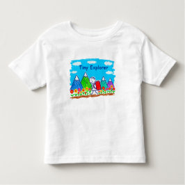 Tiny Explorer Stick Figure Hiking Illustration T Shirt