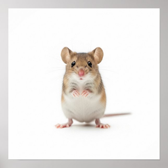 Tiny Fält Mouse Art Poster (Framsidan)