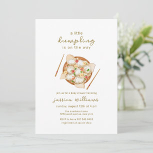 Tiny Flower Bao Dumplings Baby Shower Inbjudningar