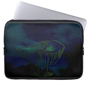 Tiny Frog in a Mushroom Laptop Fodral
