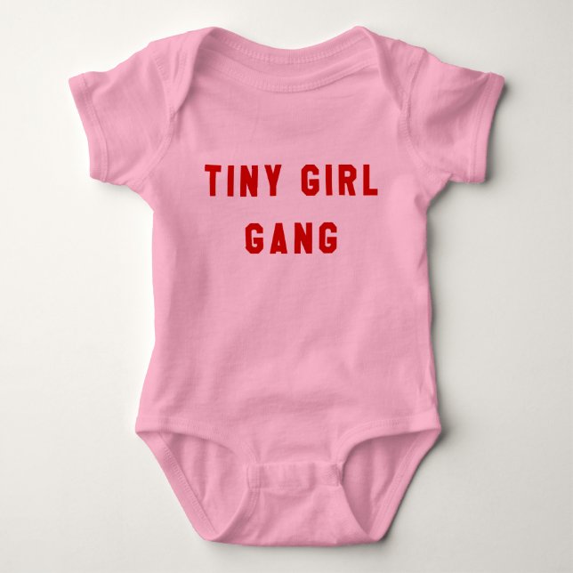 Tiny Girl Gang Baby Bodydräkt T Shirt (Framsida)