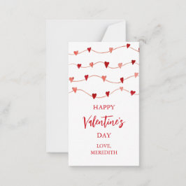 Tiny Glad Alla Hjärtans Dag Barn Klassrum Anteckningskort