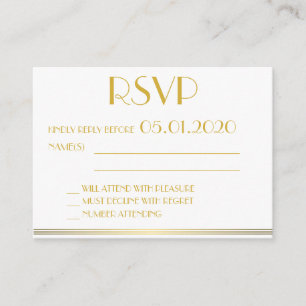 Tiny Guld Monogrammed Underbar Gatsby Bröllop OSA Tilläggskort