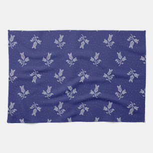 Tiny Harebells - Hungary Blue-dye Folk Art Kökshandduk