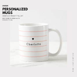 Tiny Heart Rand Monogram Coffee Tea Mugg