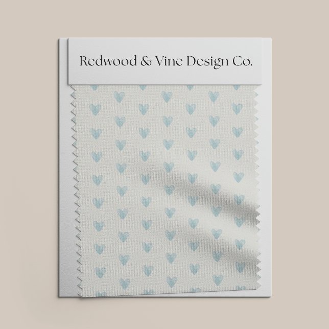 Tiny Hearts Mönster | Blek Teal Aqua Tyg (Skapare uppladdad)