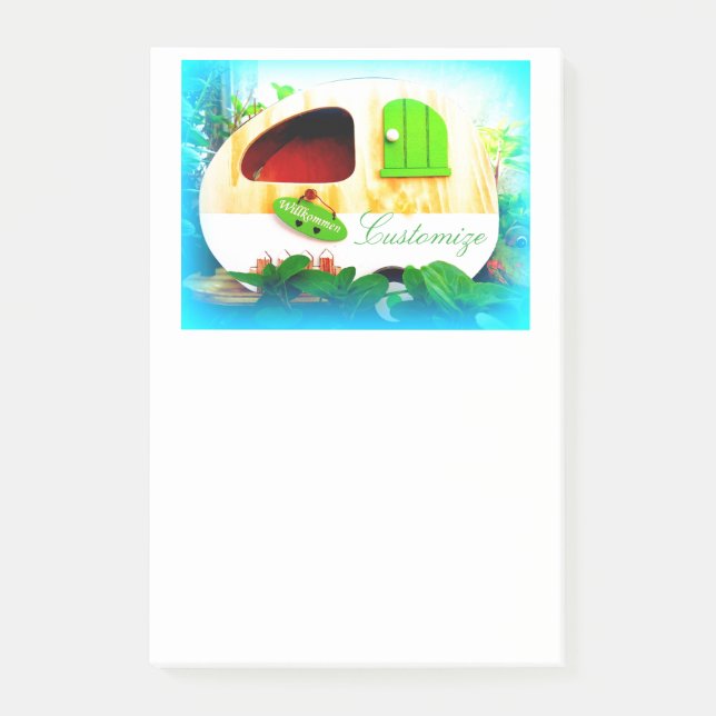 Tiny house gypsy caravan post-it block (Framsida)