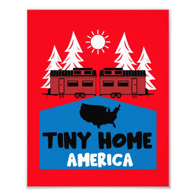 Tiny House Home America Fototryck (Framsidan)