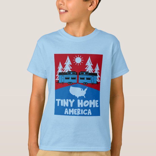 Tiny House Home America T Shirt (Framsida)