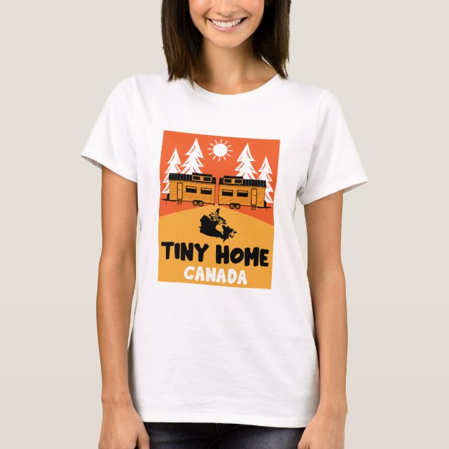 Tiny House Home Kanada T Shirt (Framsida)