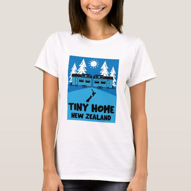 Tiny House Home Nya Zeeland T Shirt (Framsida)