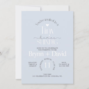 TINY Human Baby Shower, Baby Shower, Modern, Invi Inbjudningar