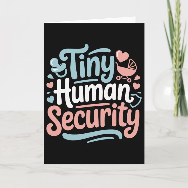 Tiny Human Security - Dagislärare Barnomsorg Pr Kort (Framsida)