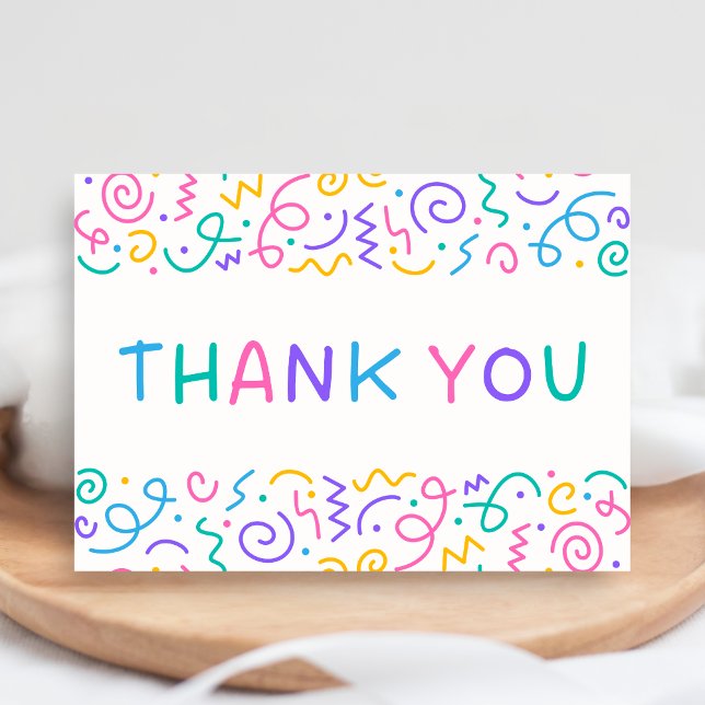 Tiny Human Shindig Baby Shower Tack Kort (Retro Tiny Human Shindig Baby Shower Thank you Card)