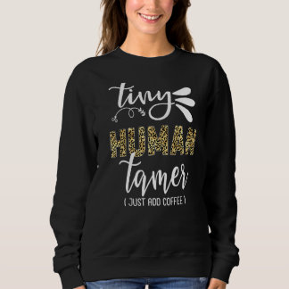 Tiny Human Tamer Leopard Skriv ut barnomsorgsarbet T Shirt