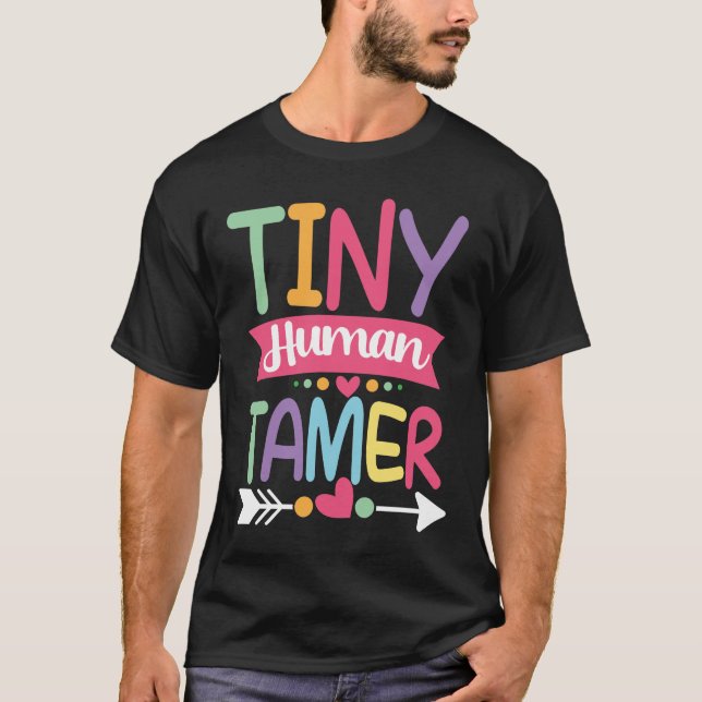 Tiny Human Tamer T Shirt (Framsida)