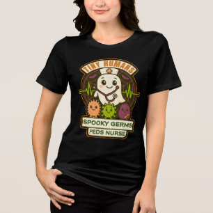 Tiny Humans Spooky Germs - Peds Nurse Halloween T Shirt