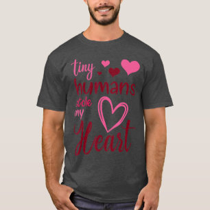 Tiny Humans stjäl mitt hjärta Alla hjärtans dag NI T Shirt